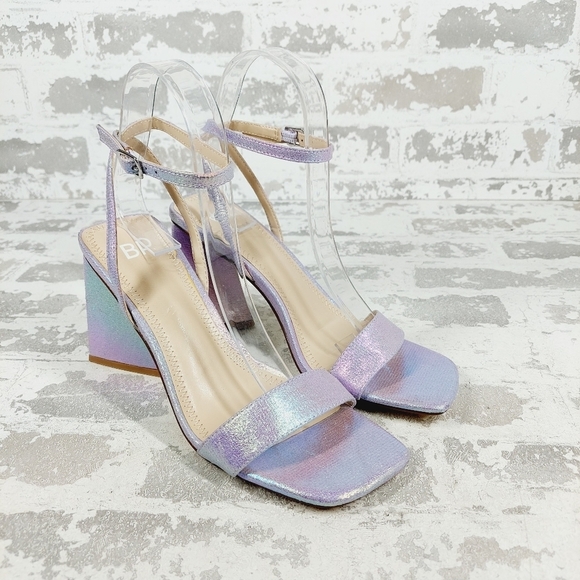 New Bp Parker 6 Ankle Strap Square Open Toe Heeled Sandals H875 - Picture 4 of 14